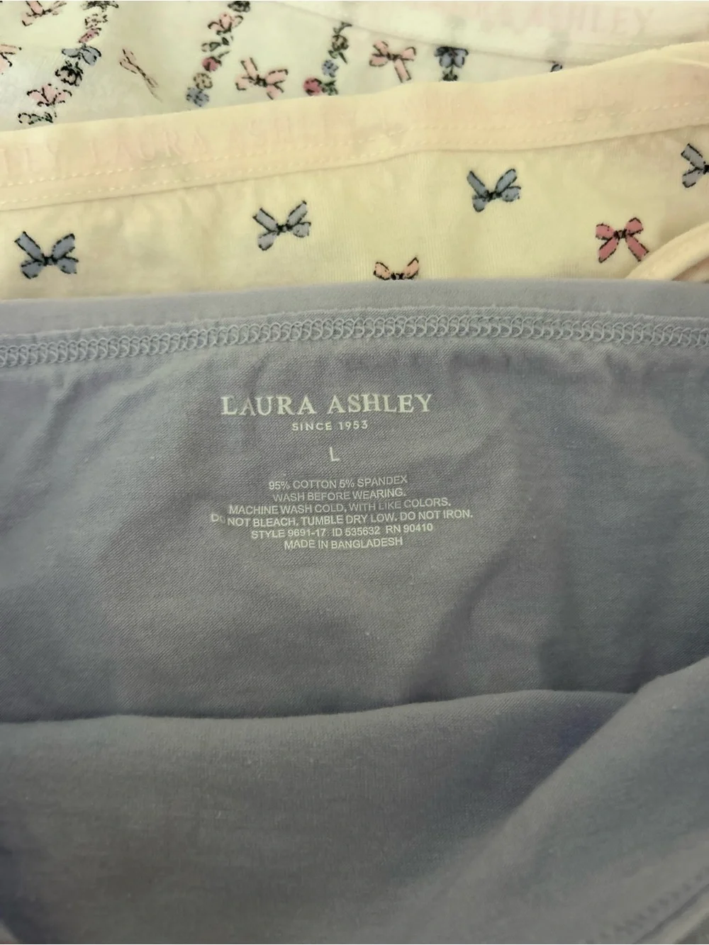 NWOTLaura Ashley Girls' Cotton Briefs - Pastel Mix (Pink, Cream, Gray)